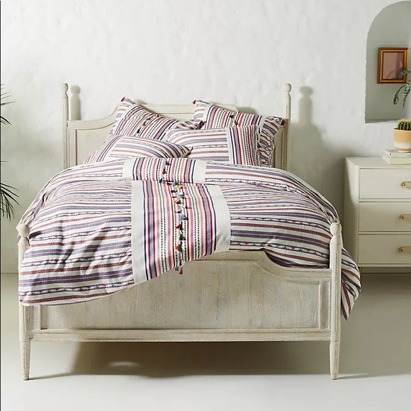 Anthropologie Woven Rosato Duvet Cover- RARE - Picture 2 of 6